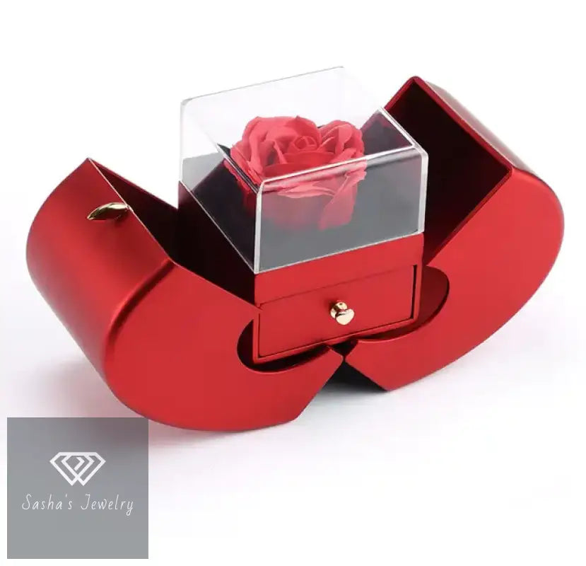 Caja de Joyería Manzana Flor Eterna-Sasha´s Jewelry