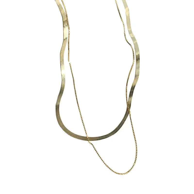 Collar de Cadena de Serpiente de Doble Capa-Sasha´s Jewelry