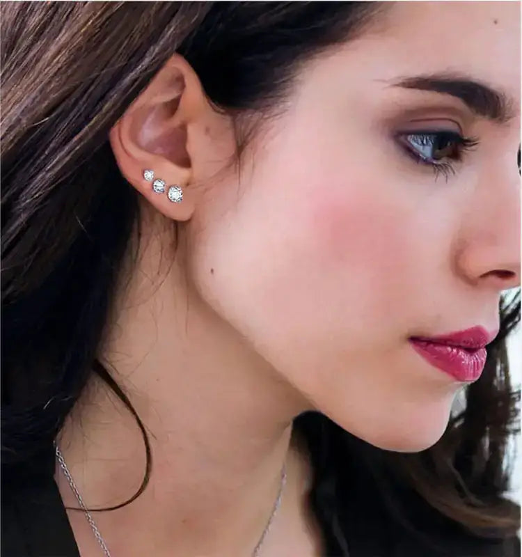 Pendientes de Cristal: Estudios de Plata Redondos, Joyería Elegante-Sasha´s Jewelry