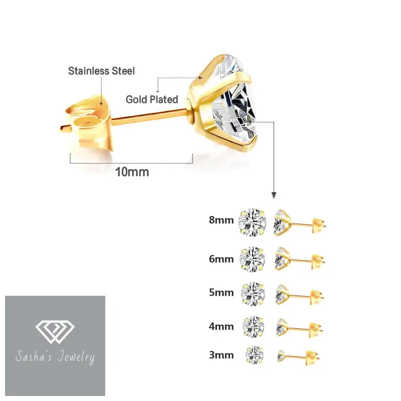 Pendientes de Cristal: Estudios de Plata Redondos, Joyería Elegante-Sasha´s Jewelry