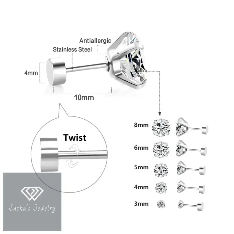 Pendientes de Cristal: Estudios de Plata Redondos, Joyería Elegante-Sasha´s Jewelry