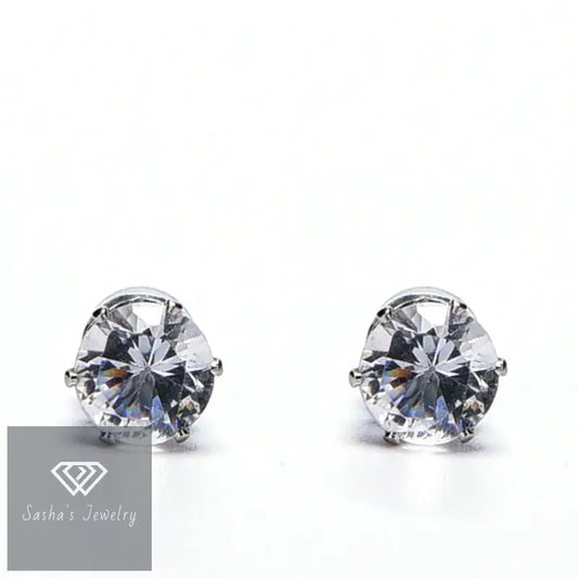 Unisex Crystal Stone Stud Earrings-Sasha´s Jewelry